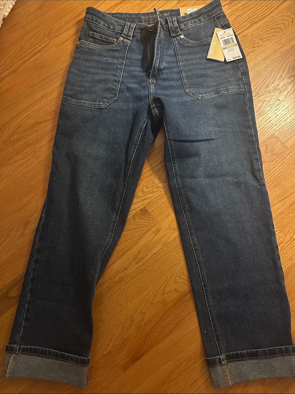 Michael Kors Women’s Dark Blue Straight-Leg Jeans - size 8